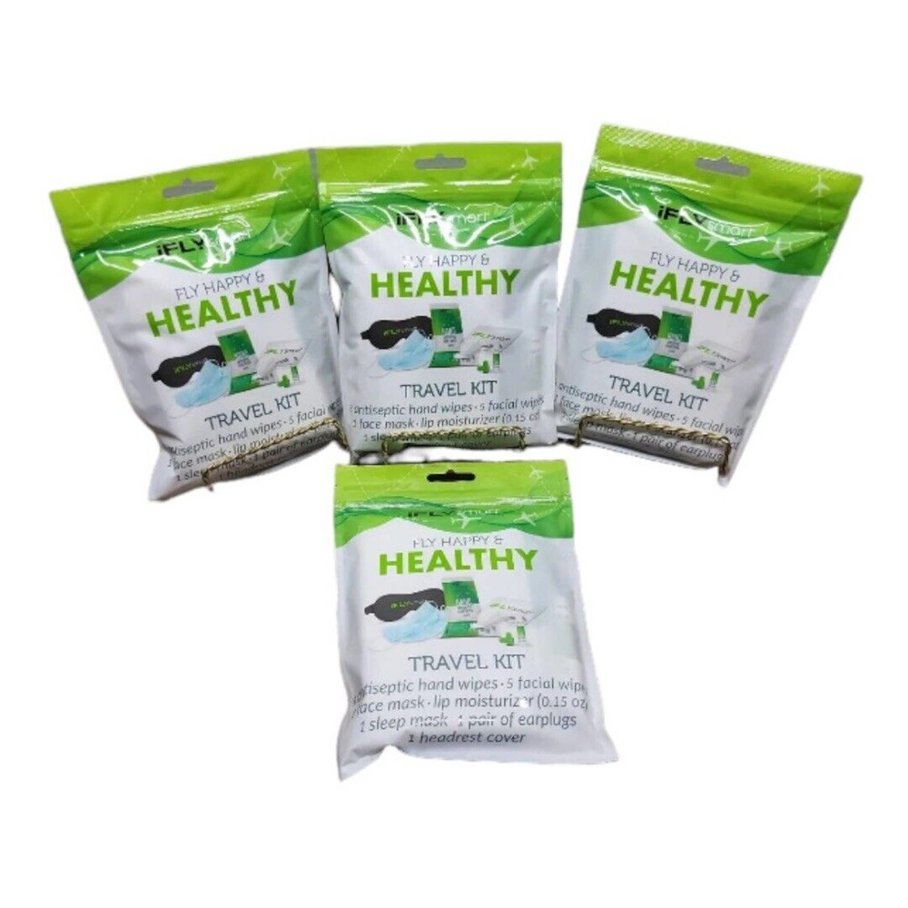 Lot of 4 IFLY Smart Fly Happy & Healthy Travel Kit Set Lot